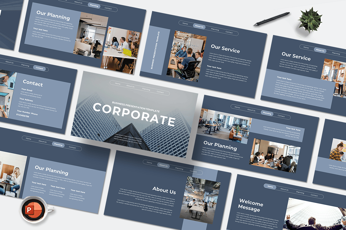 Template PowerPoint Korporat yang Siap Pakai