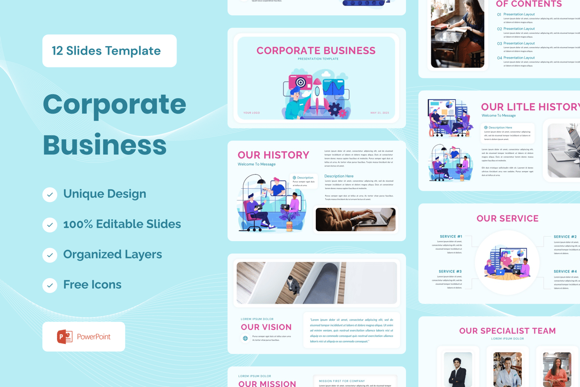 Template Presentasi Korporat Modern - Powerpoint