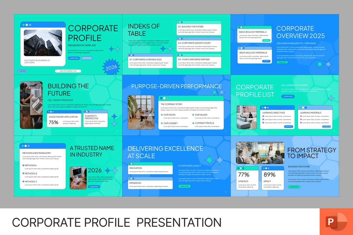 Template Presentasi Profil Perusahaan yang Modern dan Profesional