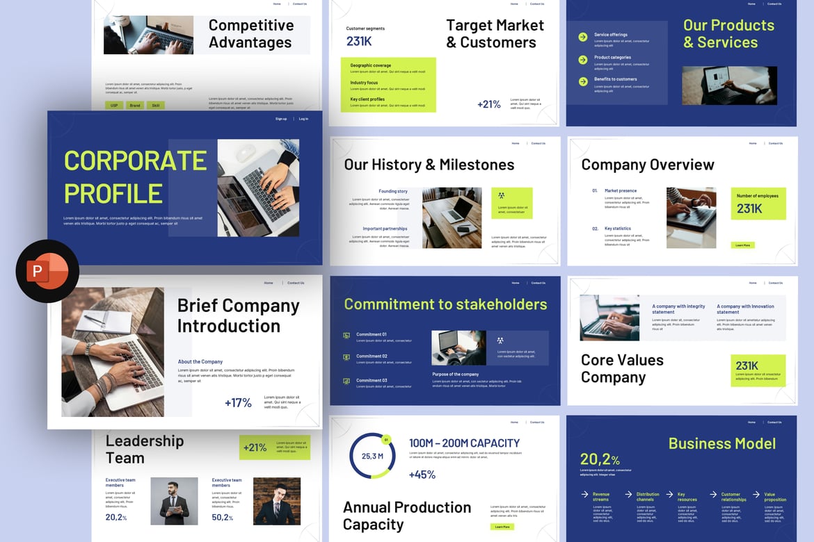 Template Presentasi Profil Perusahaan yang Modern dan Profesional