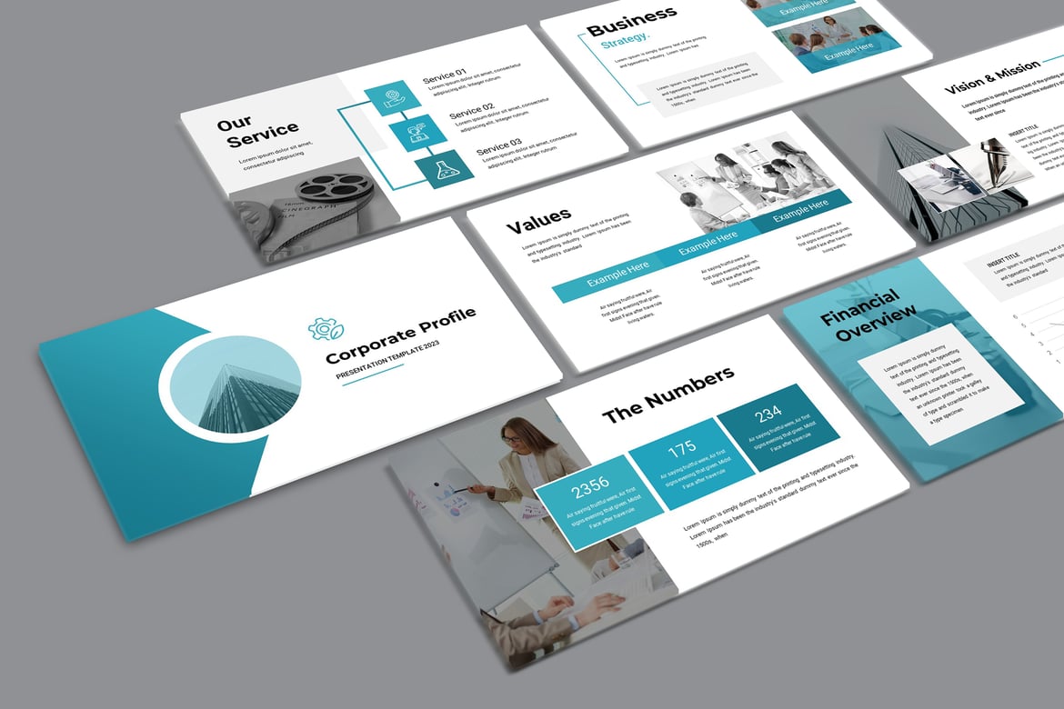 Template Presentasi PowerPoint Profil Perusahaan yang Menarik