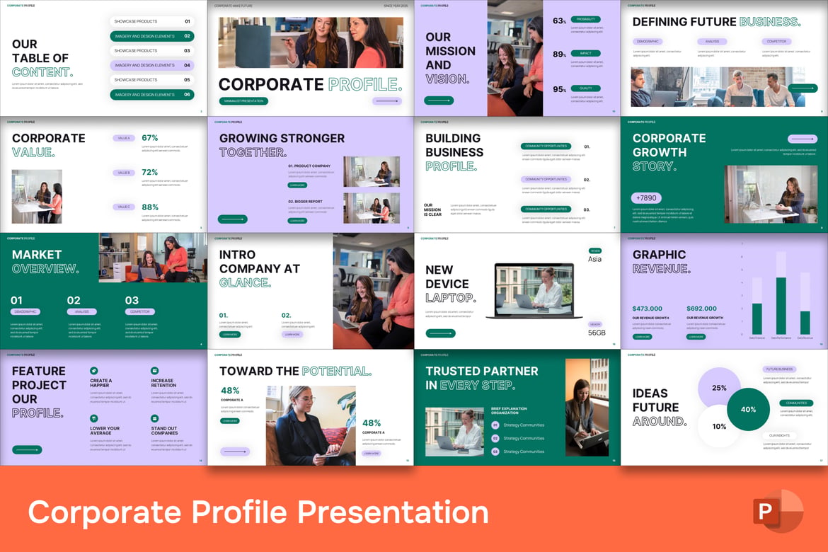 Template PowerPoint Profil Perusahaan yang Menarik dan Profesional