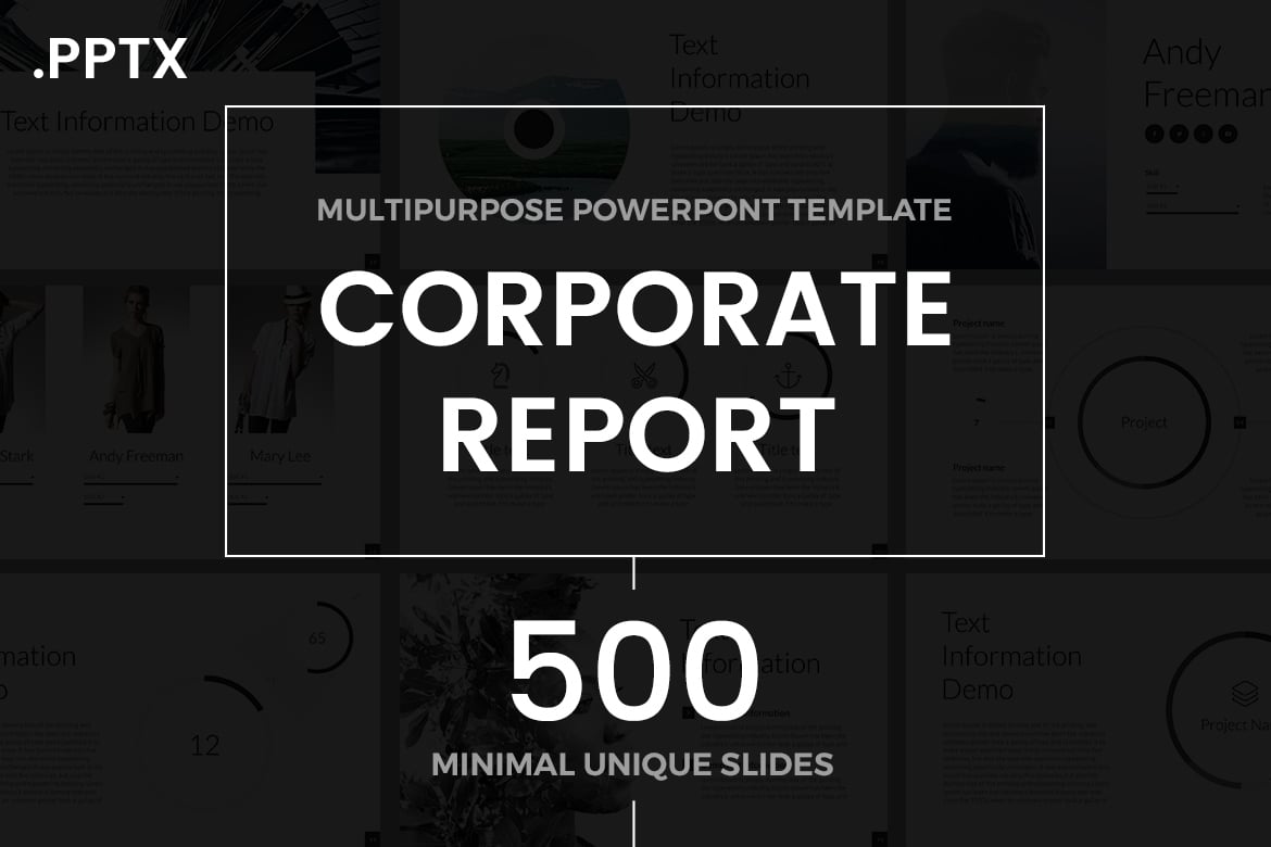 Template Presentasi PowerPoint Laporan Perusahaan yang Menarik