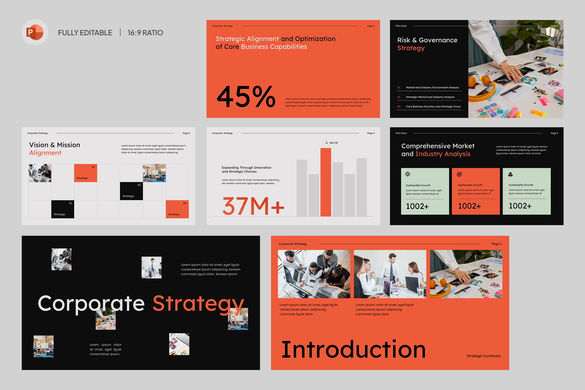 Template Presentasi Corporate Strategy yang Menarik dan Profesional