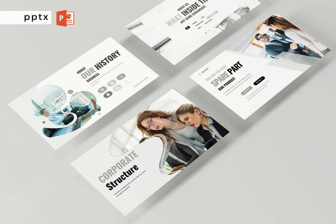Template Presentasi PowerPoint Struktur Perusahaan Modern