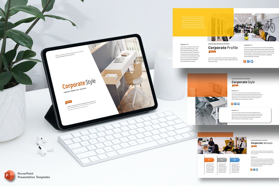 Template Presentasi Korporat - PowerPoint yang Menarik