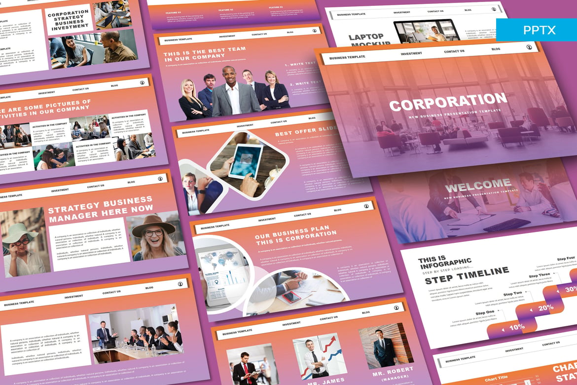 Template Powerpoint Korporasi - Presentasi Bisnis Profesional
