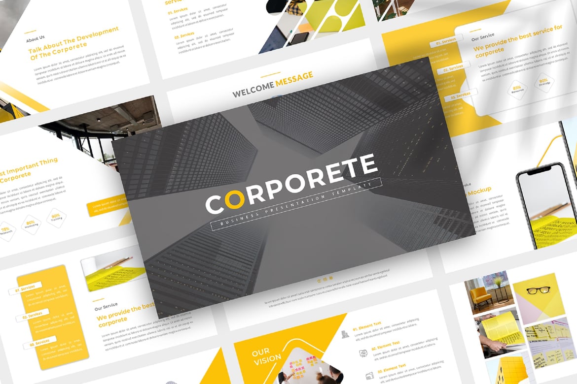 CORPORETE - Template PowerPoint Kreatif untuk Bisnis