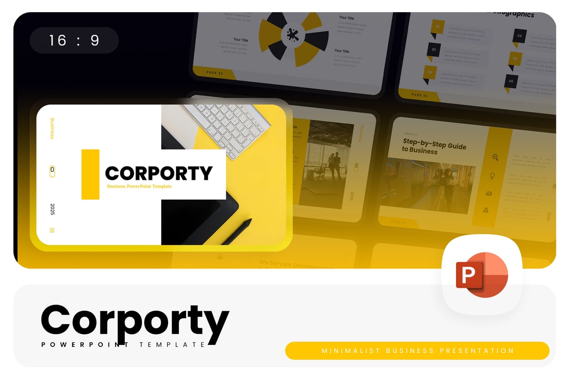 Corporty – Template PowerPoint Bisnis yang Modern dan Menarik