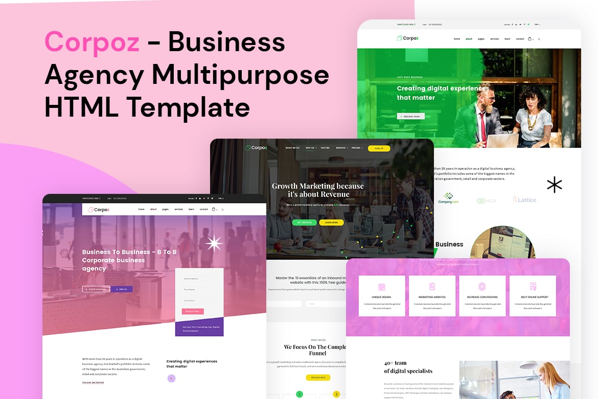 Corpoz - Template HTML Serbaguna untuk Agensi Bisnis dan Keuangan