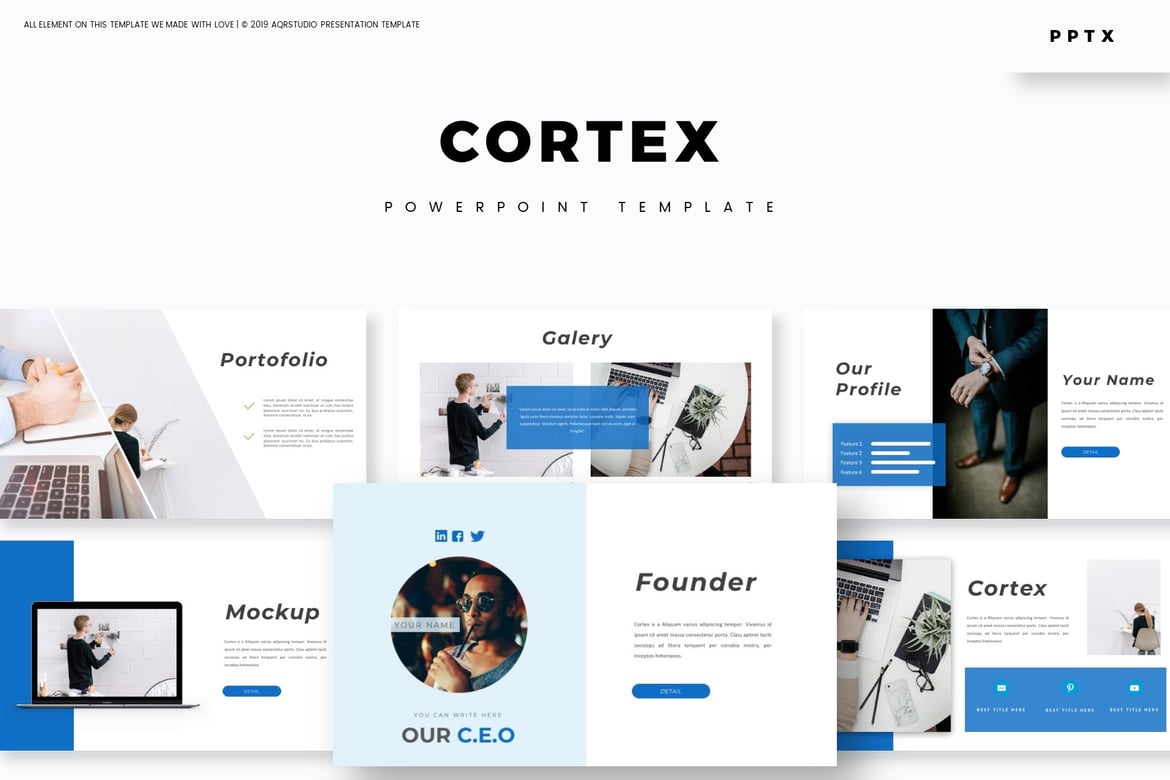Cortex - Template PowerPoint Serbaguna untuk Presentasi Menarik