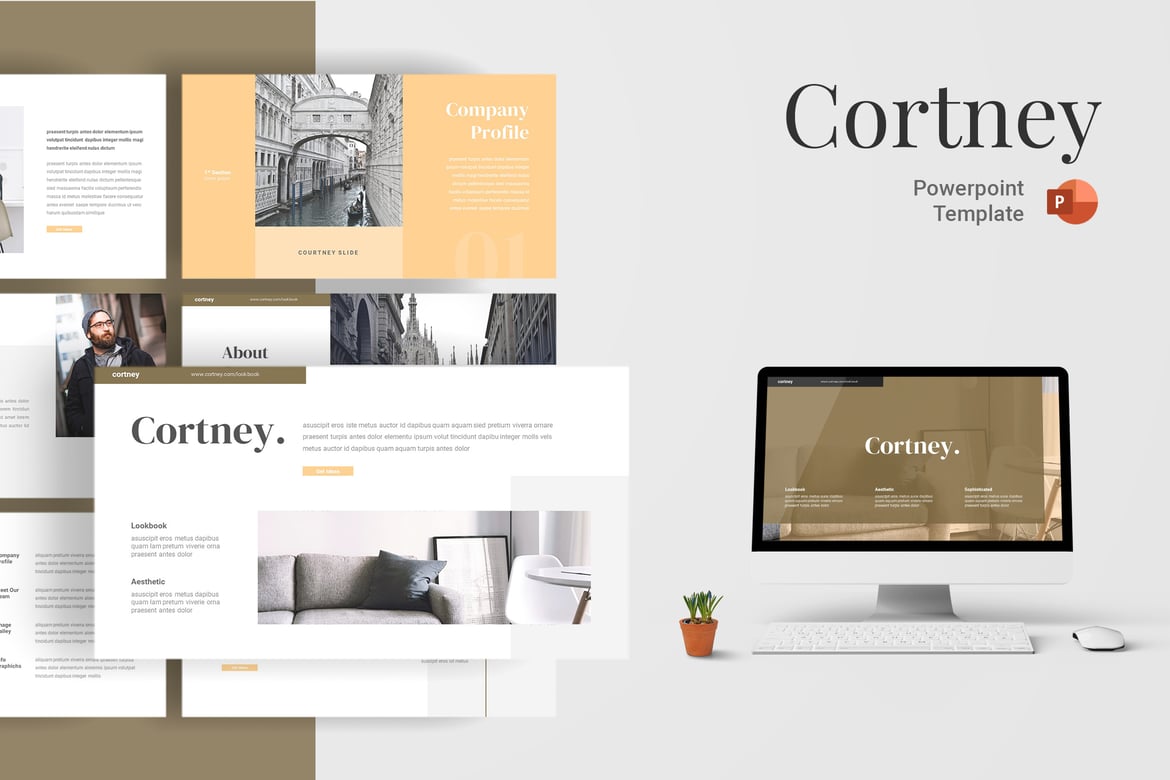 Cortney - Template Powerpoint Menarik dan Multifungsi