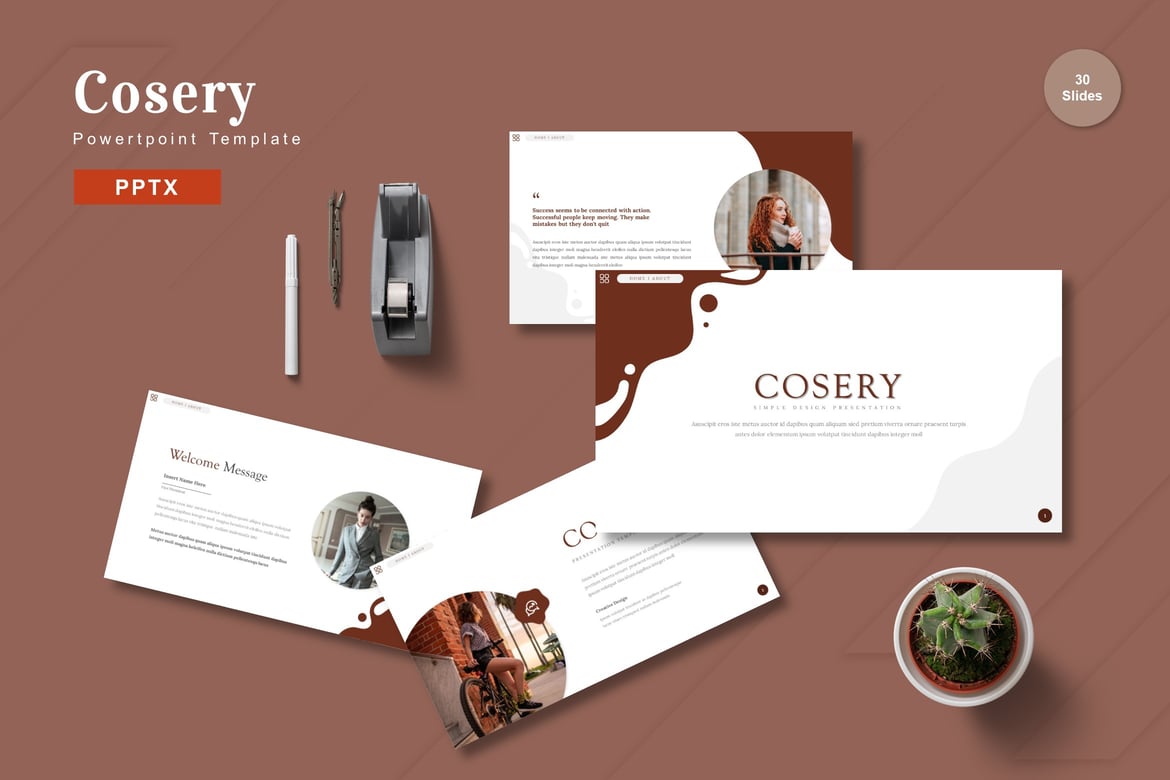 Template Presentasi Cosery - Ciptakan Presentasi yang Mengesankan