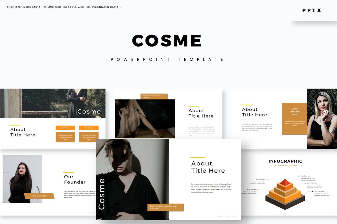 Template PowerPoint Cosme - Solusi Presentasi Serbaguna