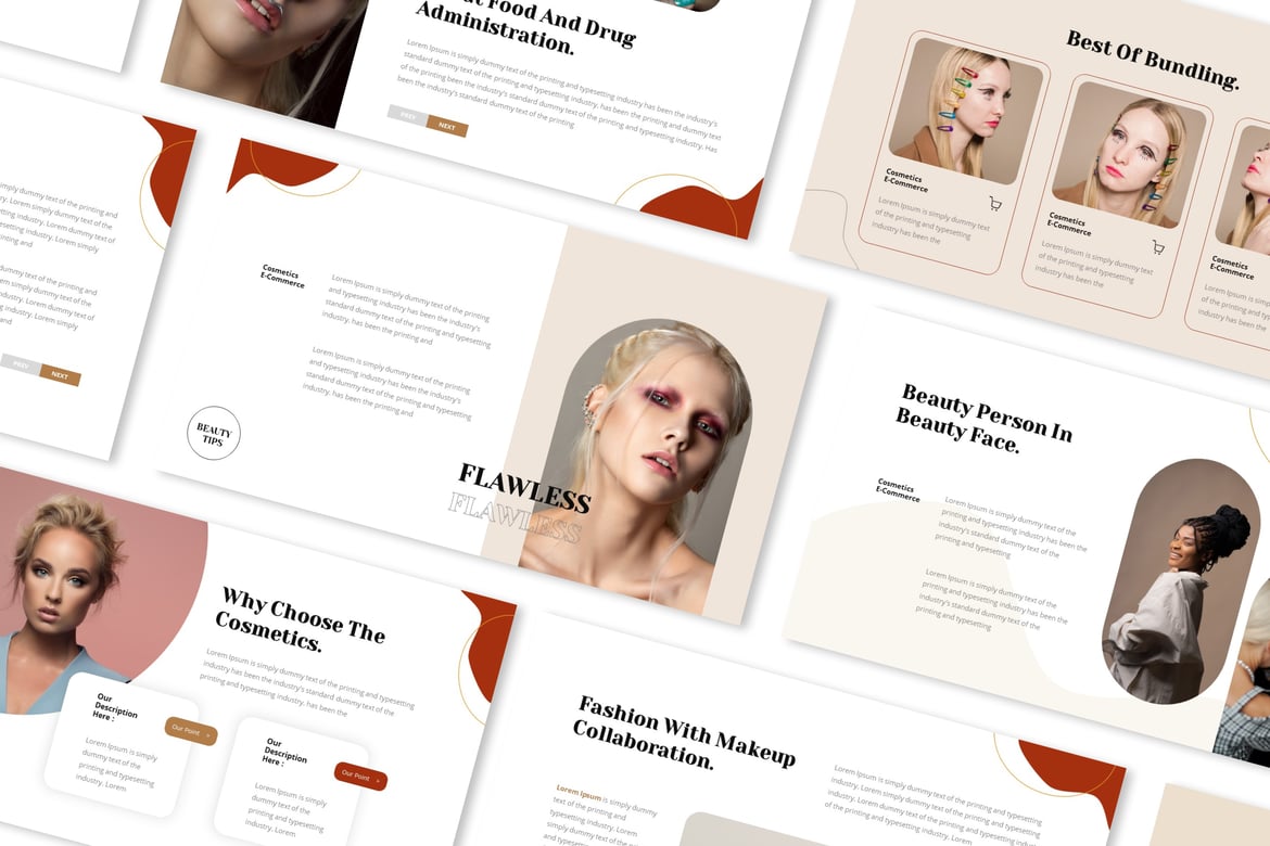 Template Powerpoint Presentasi Kosmetik yang Menarik dan Profesional