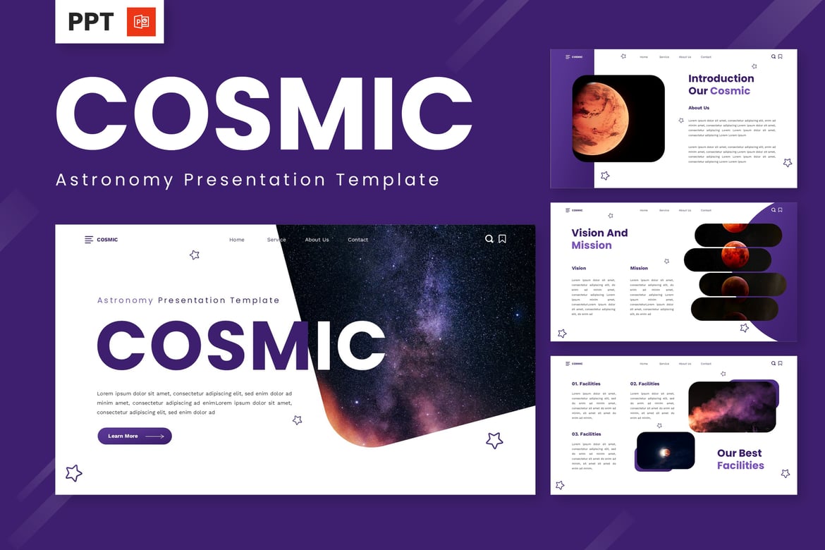 Template Presentasi Astronomi Cosmic yang Menakjubkan