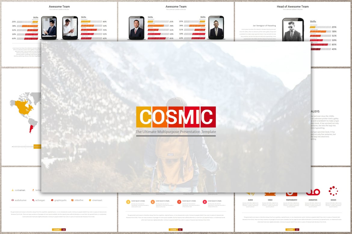 Template Powerpoint COSMIC: Presentasi Kreatif yang Menarik