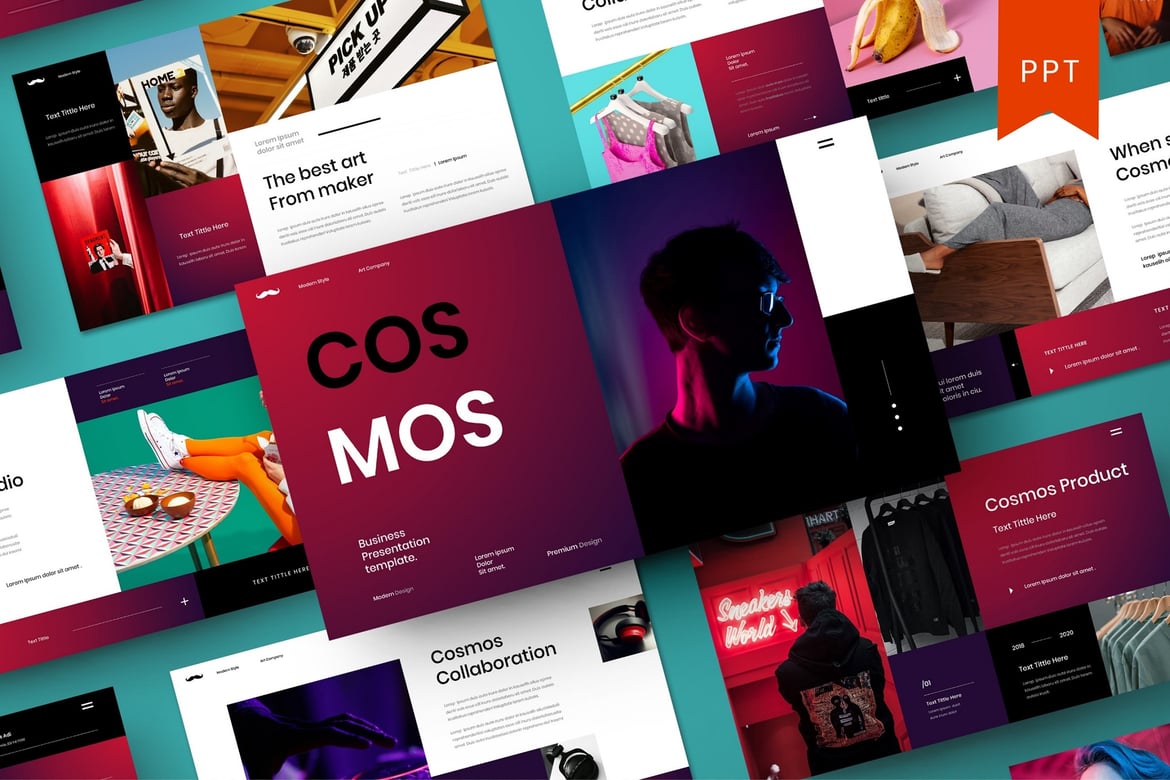 Cosmos – Template PowerPoint Bisnis yang Menarik