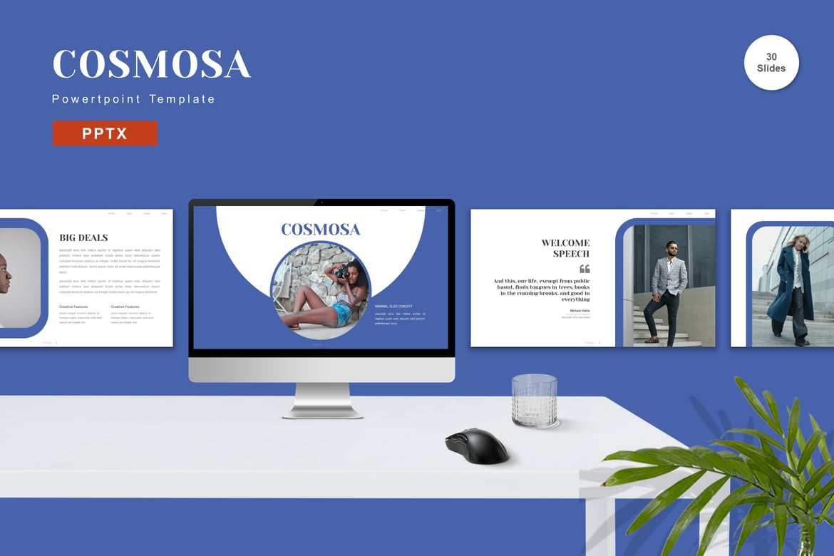 Template Presentasi PowerPoint Cosmosa yang Menarik dan Profesional