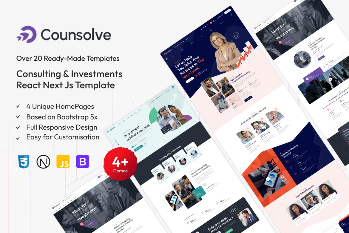 Counsolve - Template Website Konsultasi Modern untuk Bisnis