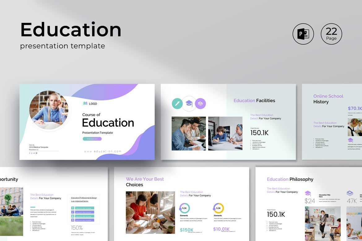 Template PowerPoint Presentasi Pendidikan yang Menarik dan Profesional