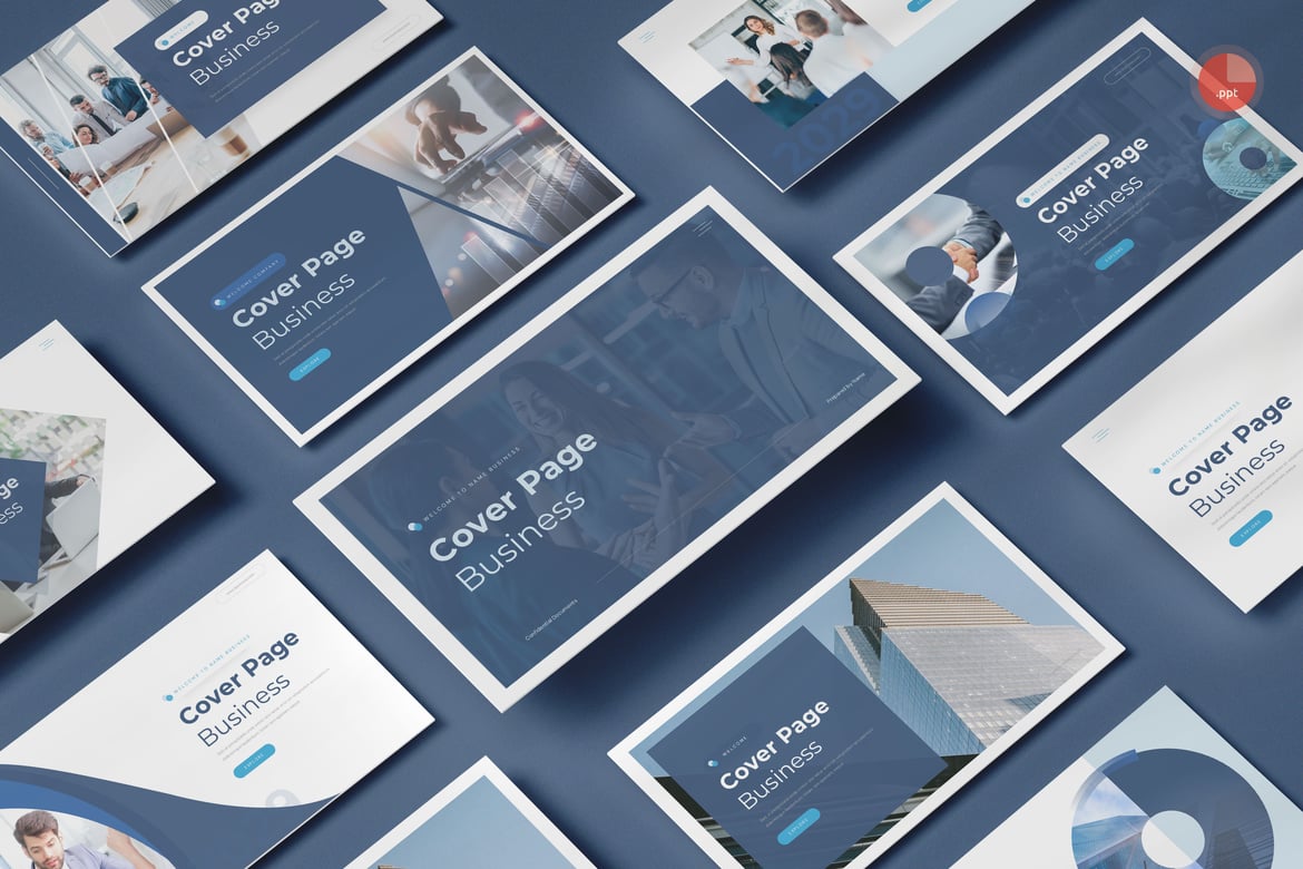 Template PowerPoint Halaman Sampul Profesional