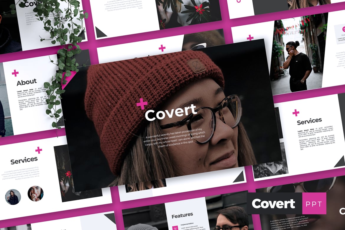 Template Presentasi Perusahaan COVERT - Solusi PowerPoint Kreatif untuk Bisnis Anda
