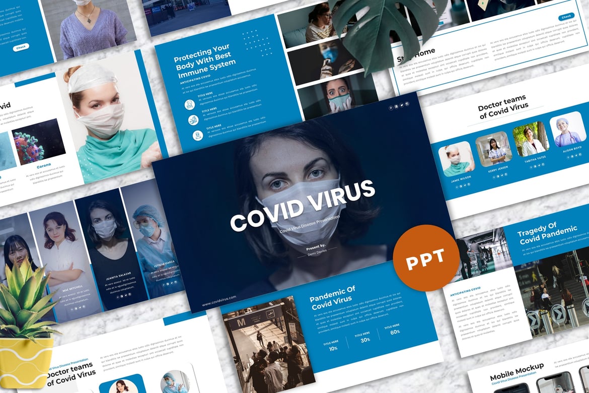 Template Presentasi Medis Covid - PowerPoint yang Menarik