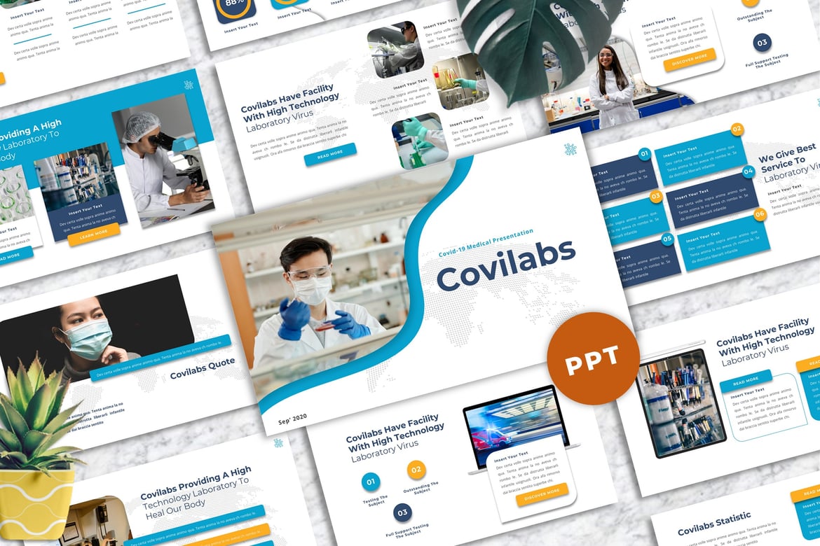 Template Presentasi Medis Covid - Covilabs yang Menarik