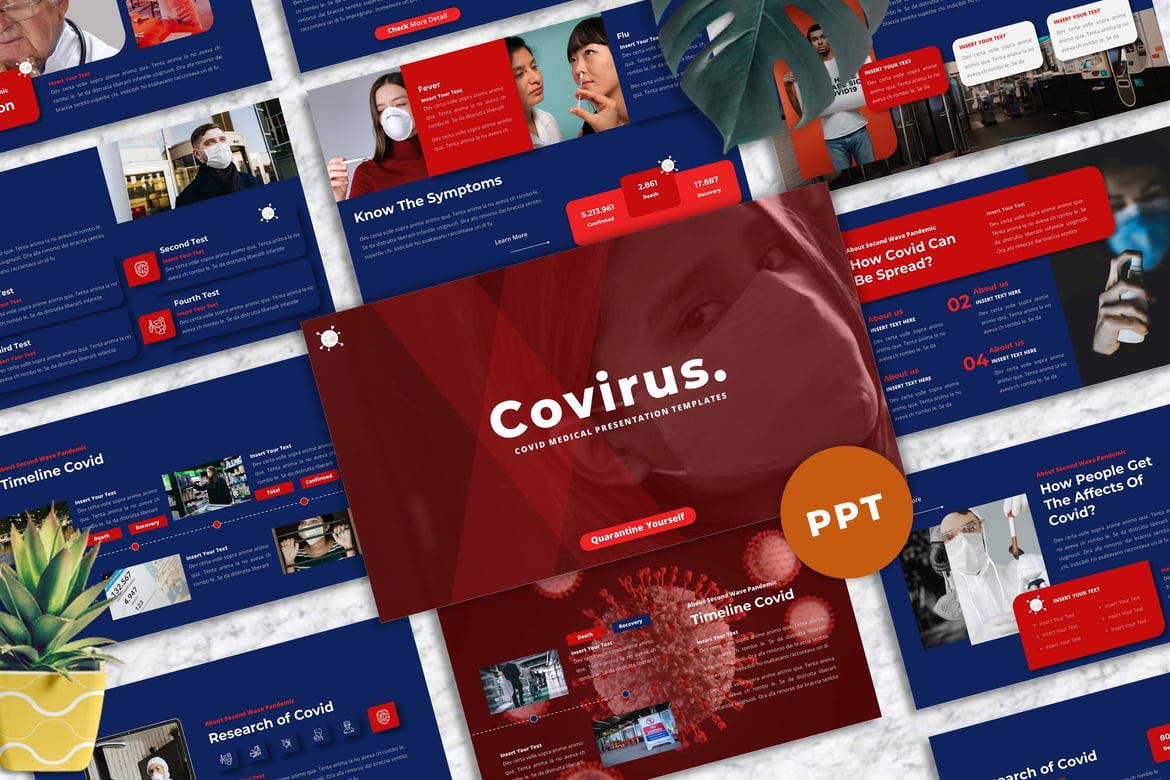 Template Presentasi Medis Covirus - PowerPoint untuk Covid-19