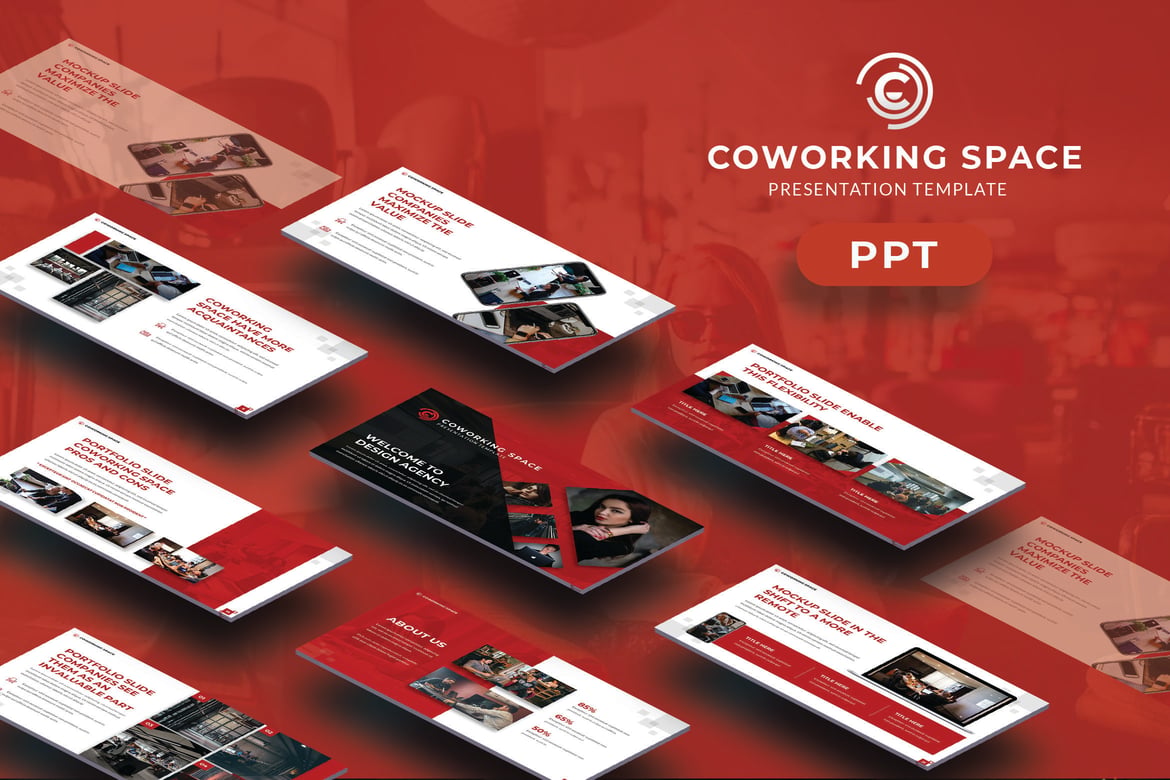 Template Presentasi Powerpoint Coworking Space yang Profesional dan Menarik