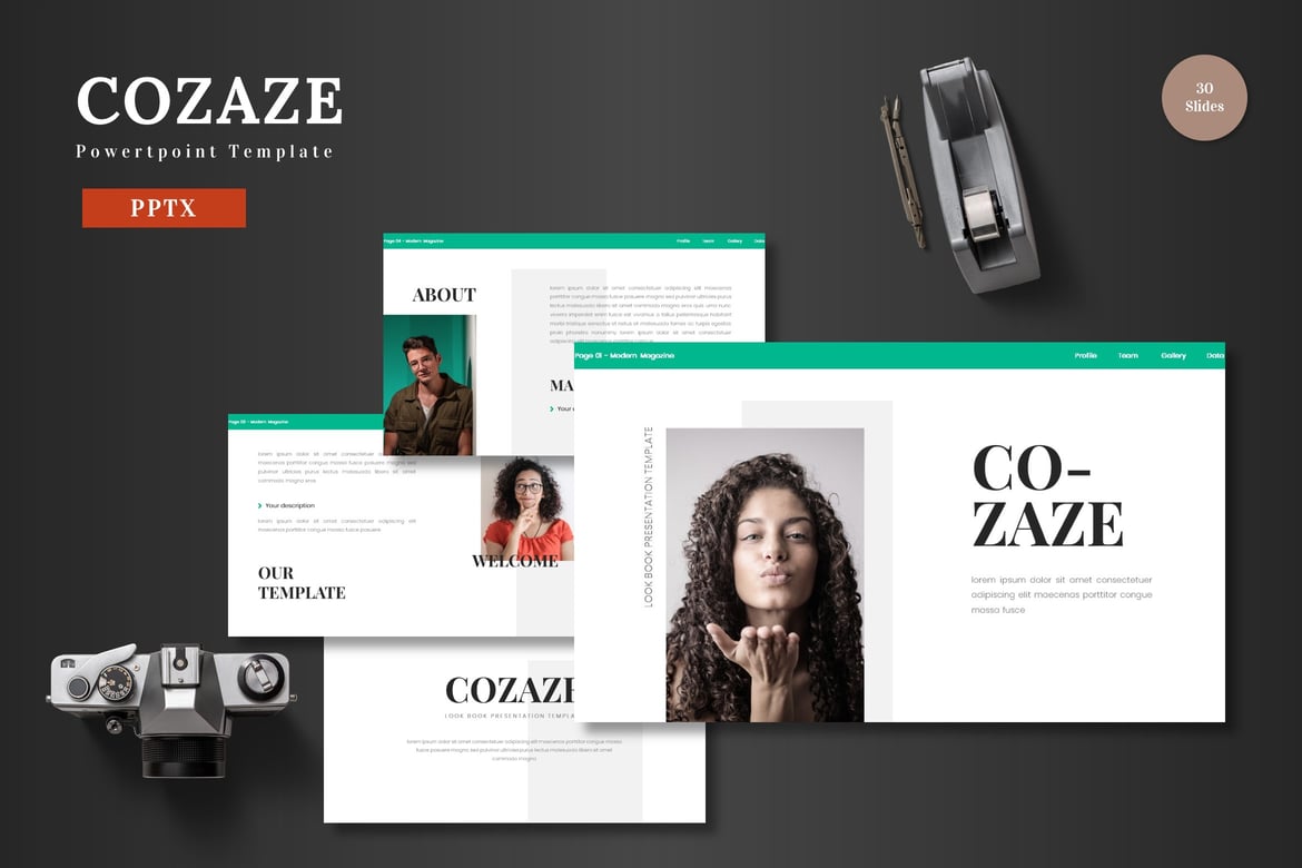 Cozaze - Template PowerPoint Profesional untuk Presentasi Anda