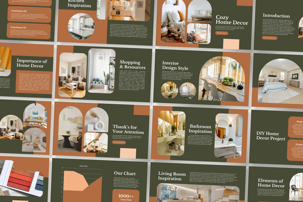 Template Presentasi PowerPoint Dekorasi Rumah yang Nyaman