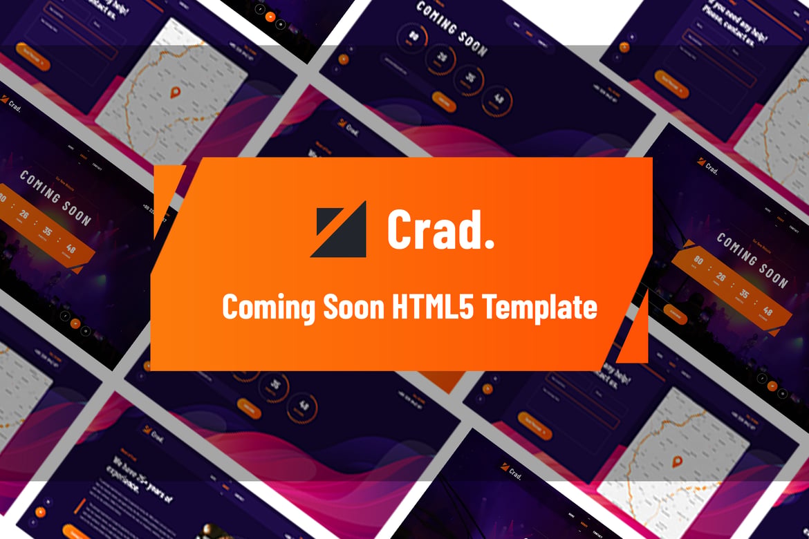 Crad - Template Website Kreatif untuk Halaman Coming Soon