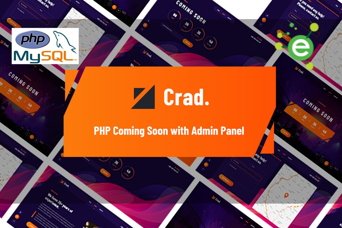Crad - Template Website PHP untuk Halaman Coming Soon dengan Panel Admin