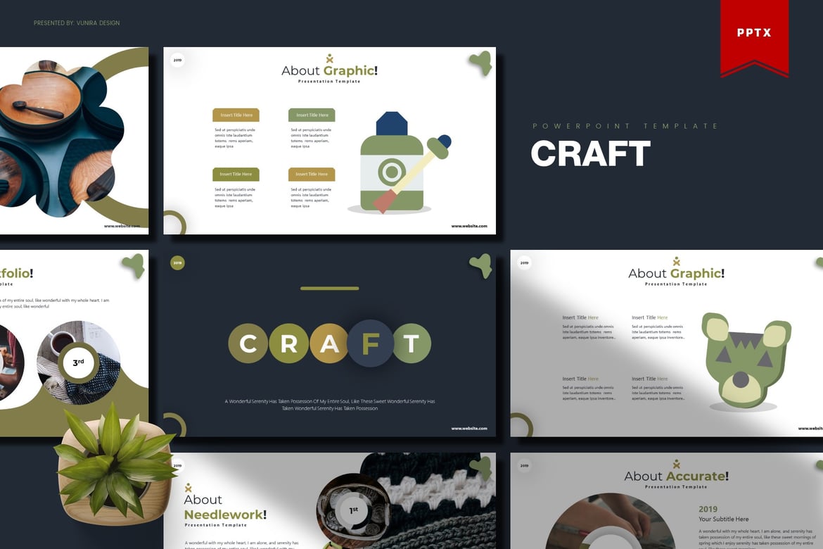 Template Presentasi PowerPoint Craft yang Menarik dan Profesional