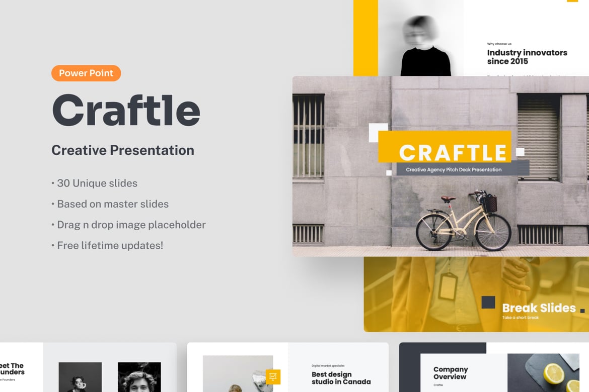 Craftle - Template PowerPoint Kreatif untuk Presentasi Profesional