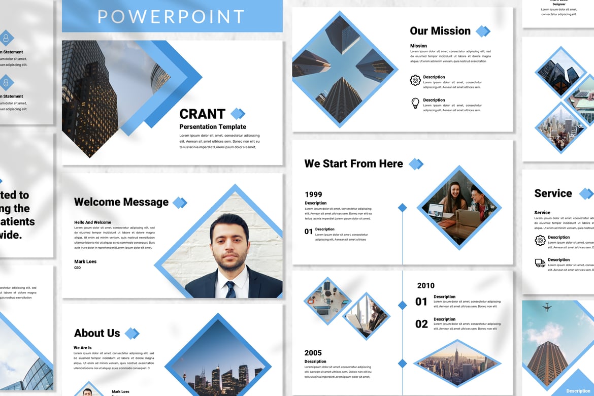 Template Presentasi PowerPoint Crant - Solusi Profesional untuk Bisnis Anda