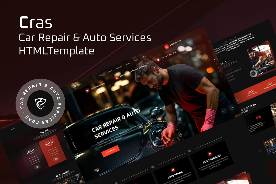 Cras - Template Website Perbaikan Mobil dan Layanan Otomotif