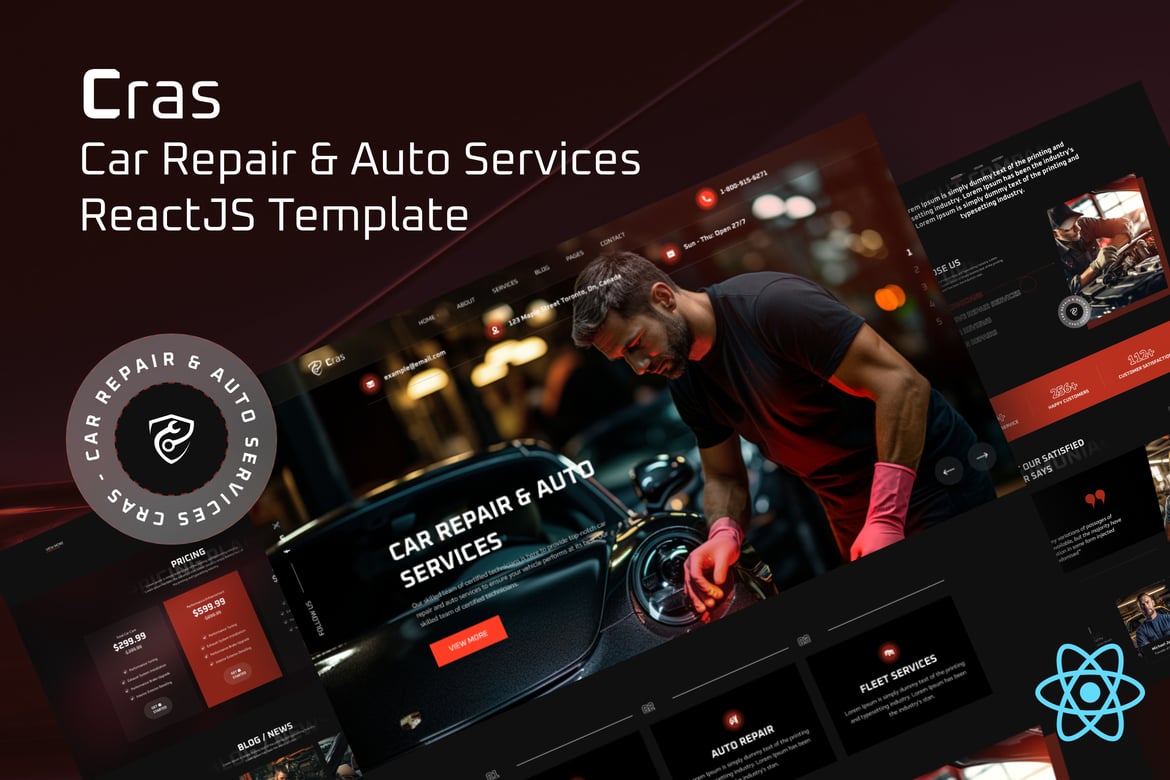 Template Website Cras - Solusi Modern untuk Perbaikan Mobil & Layanan Otomotif