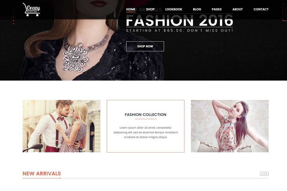 Template Website Fashion Menarik - Crazy Fashion eCommerce HTML5