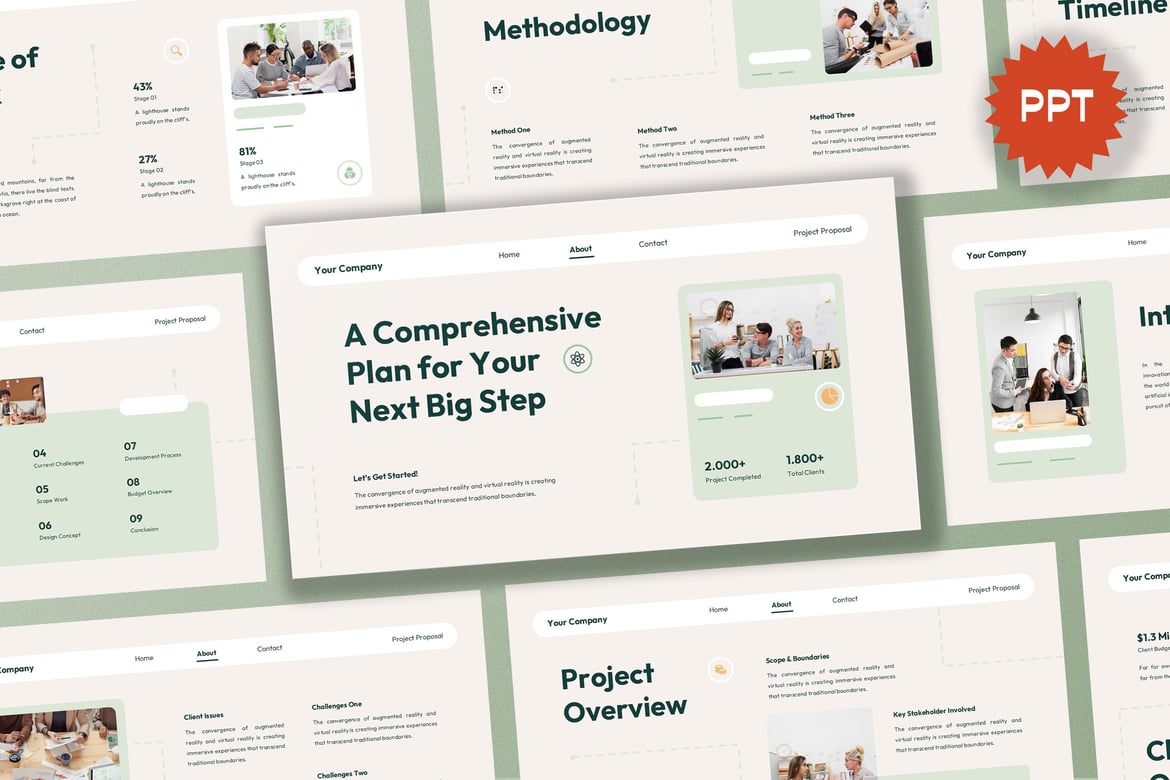 Proposal Proyek Perusahaan Krim: Template PowerPoint Profesional