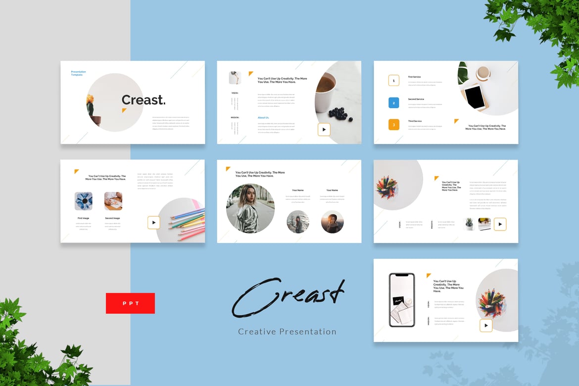 Creast - Template Powerpoint Presentasi Kreatif untuk Kesuksesan Anda