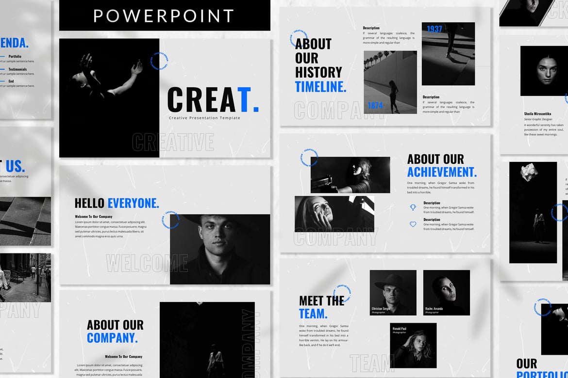 Template Powerpoint Kreatif - Creat untuk Presentasi Menarik