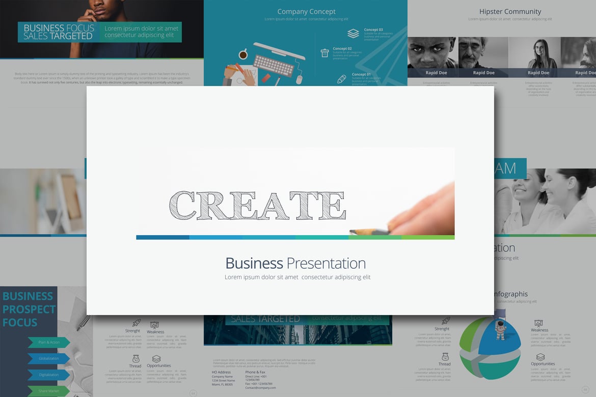 Template Powerpoint Bisnis yang Kreatif dan Menarik