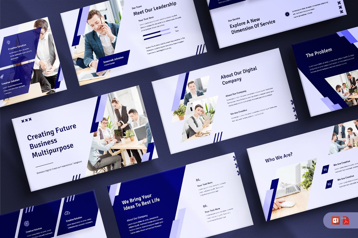 Template Presentasi PowerPoint Multifungsi untuk Bisnis Masa Depan