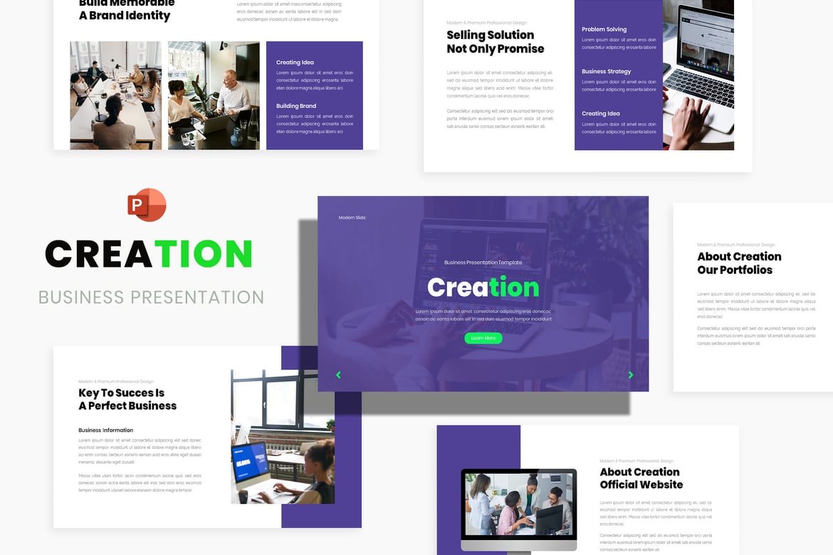 Template Presentasi Portofolio Bisnis Kreatif yang Menarik