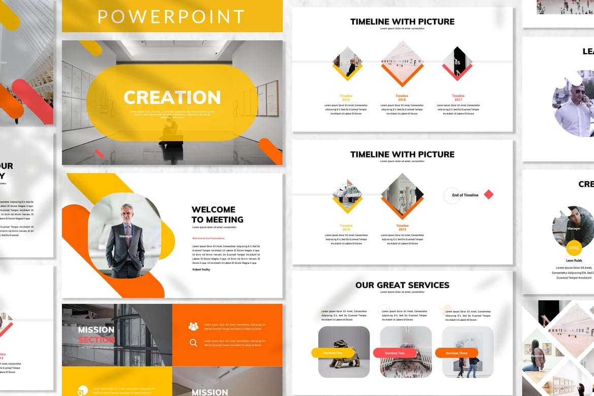Template Presentasi Bisnis Modern - Creation PowerPoint