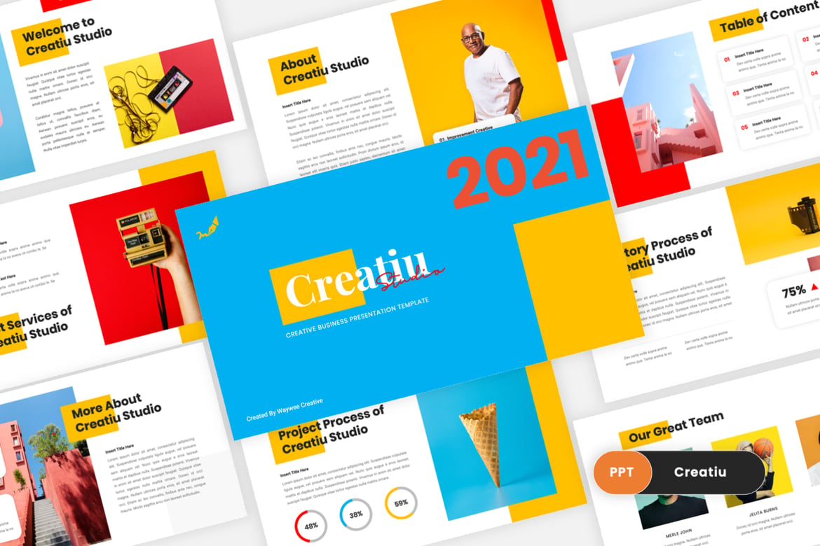 Creatiu - Template PowerPoint Kreatif untuk Presentasi Menarik