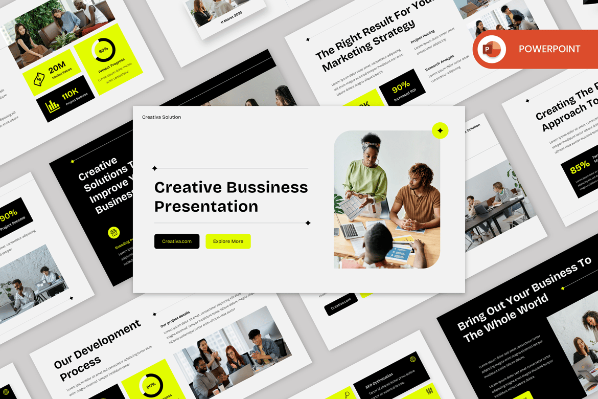 Creativa - Template Presentasi PowerPoint Kreatif untuk Bisnis